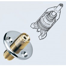 Coaxial Feed Thru' For Deck Or Wall